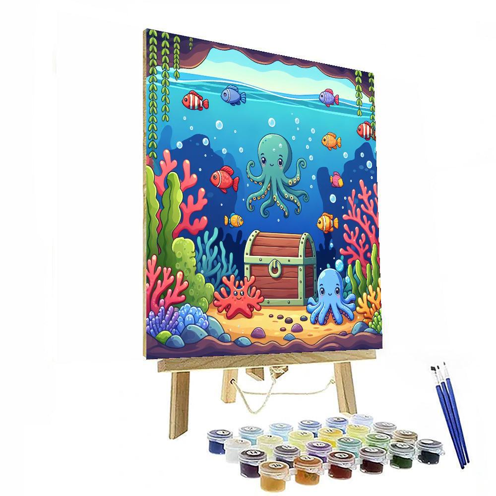 Underwater Treasure Cove Painting Number Kit