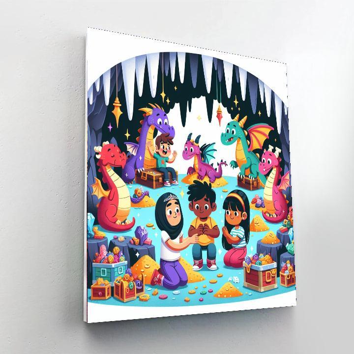Mystical Dragon Cavern Paint By Color