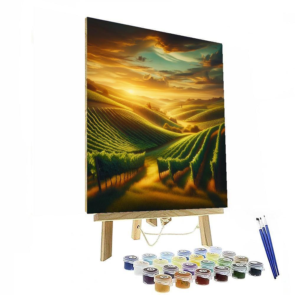 Romantic Vineyard Evening DIY Paint By Numbers