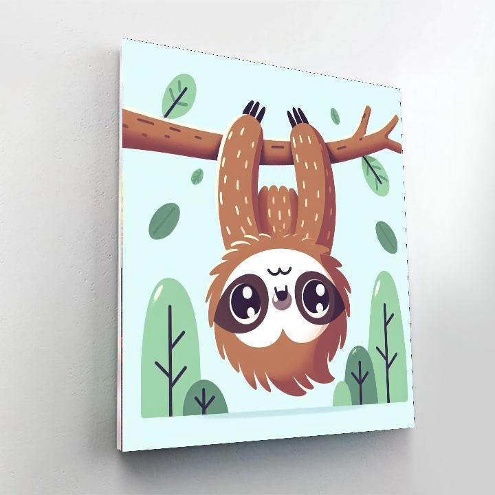 Super Silly Sloth Paint By Color