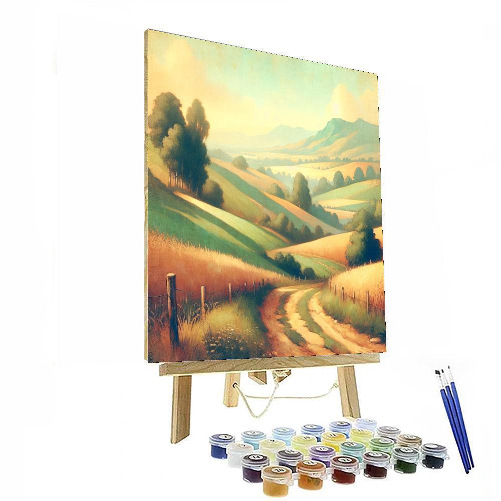 Romantic Countryside Stroll Paint By Color