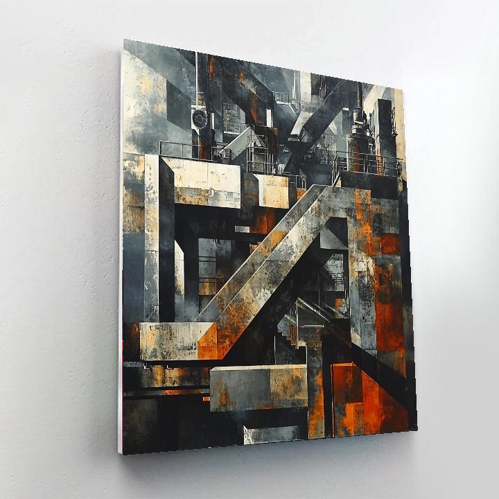 Umberto Boccioni Inspired Dynamic Industrial Revolution  Paint By Numbers