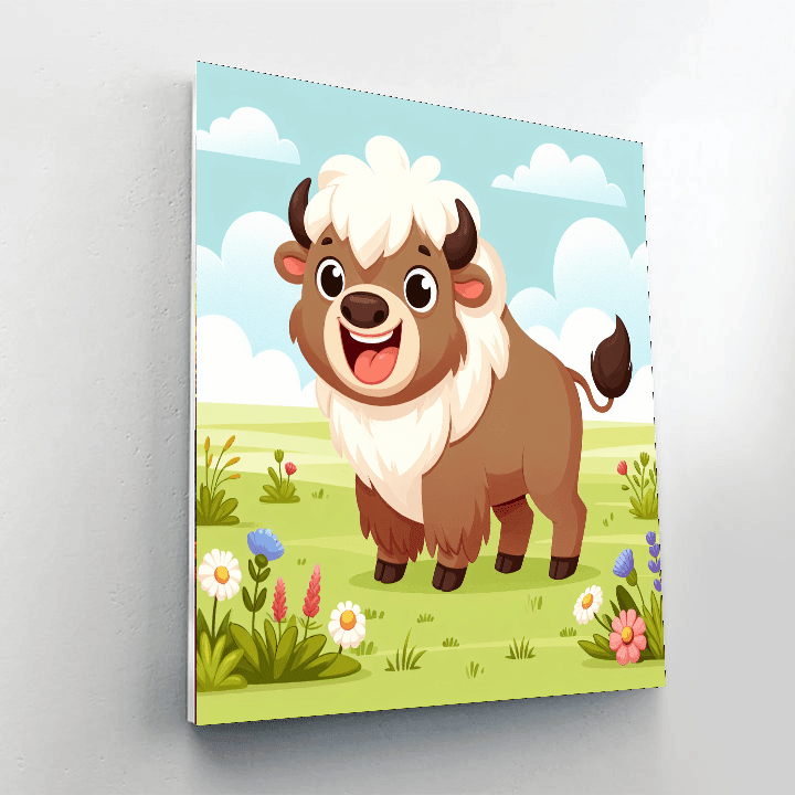Charming Bison Number Painting