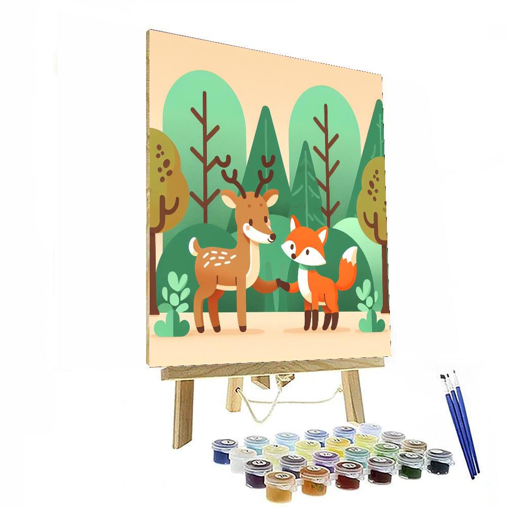 Forest Animal Hideaway Paint By Numbers Art