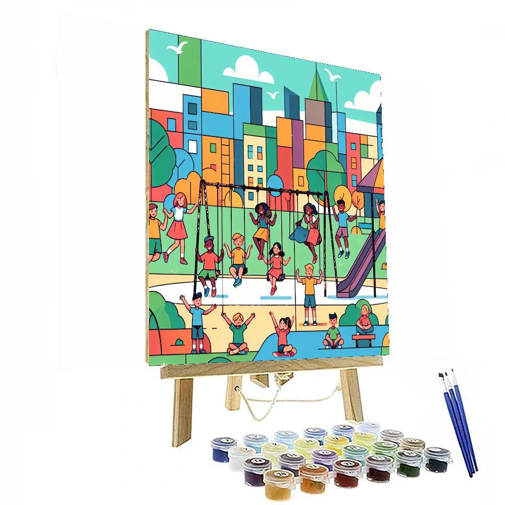 Joyful City Park Fun Numbered Painting Kits