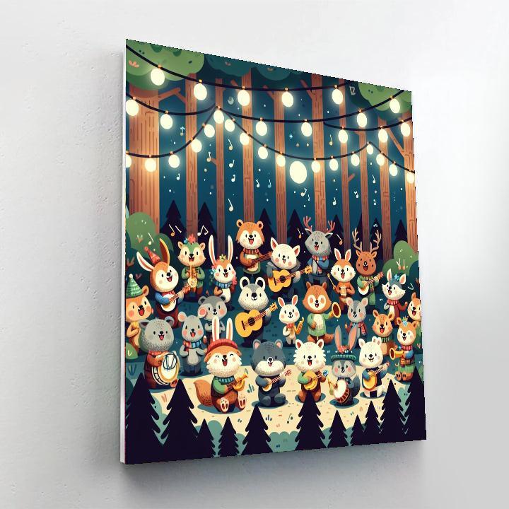 Friendly Forest Festivities Paint By Color