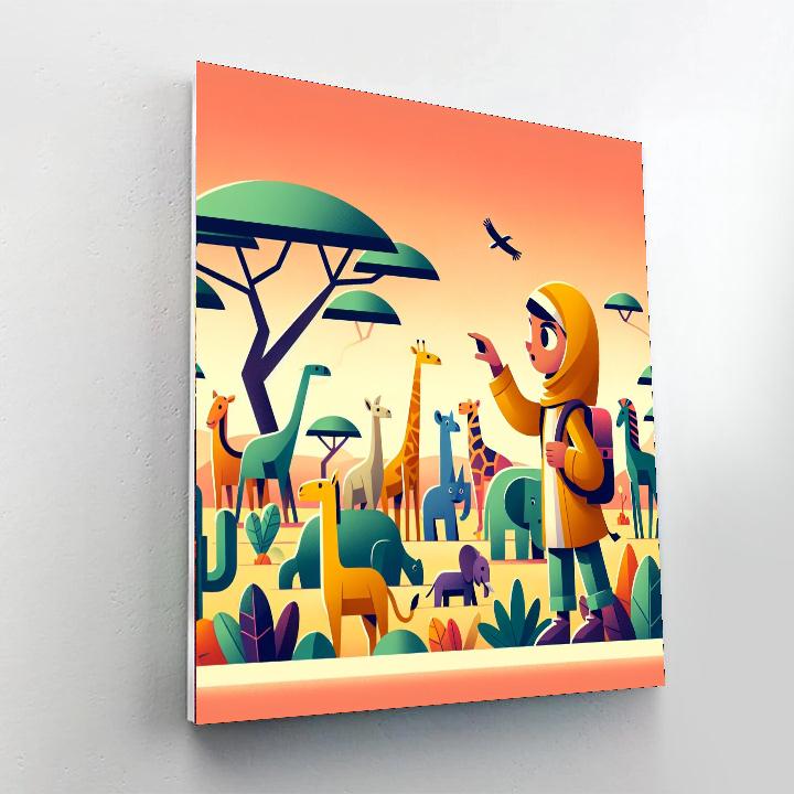 Explorer's Animal Safari Painting Number Kit