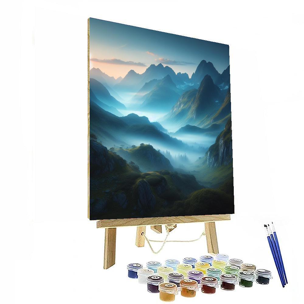 Misty Mountain Dawn Numbered Painting Kits