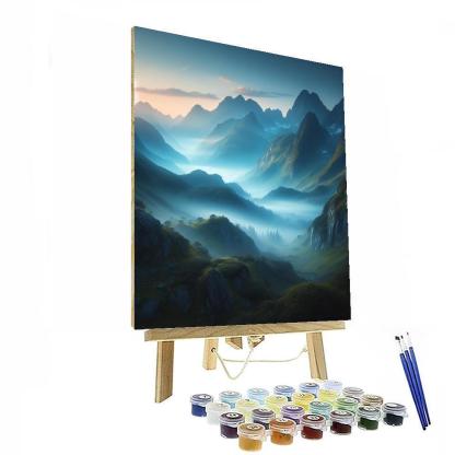 Misty Mountain Dawn Numbered Painting Kits