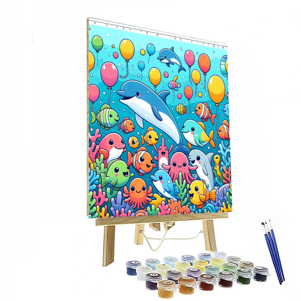 Colorful Ocean Party Number Painting