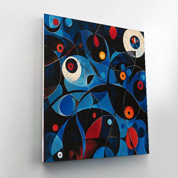 Joan Miró Inspired Dreamscape Revelry  Number Painting