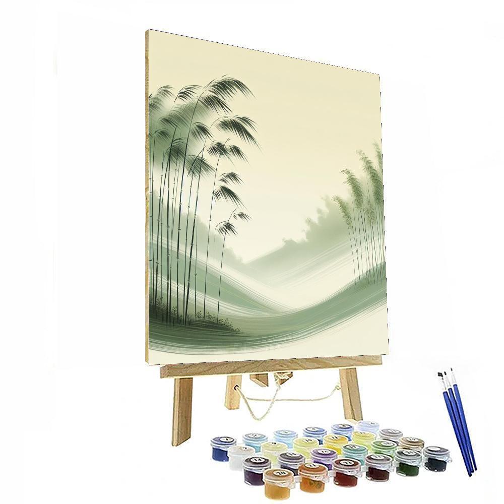 Serene Bamboo Whispers Numbered Painting Kits