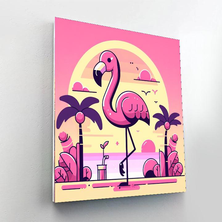 Playful Flamingo Numbered Painting Kits
