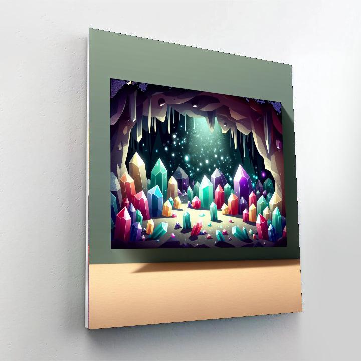 Mystical Crystal Cavern Paint By Numbers ArtMystical Crystal Cavern - DIY Painting By Numbers Kit - Image 2