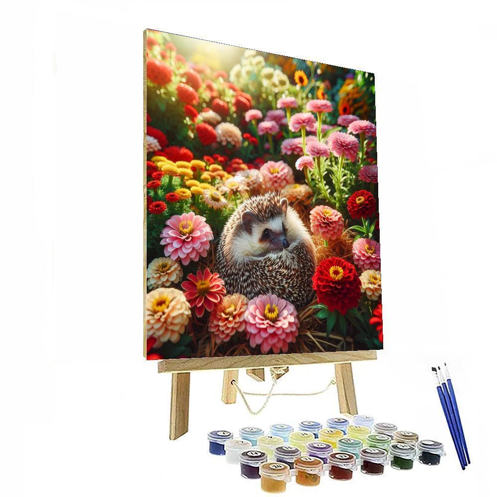 Delightful Hedgehog's Garden Painting By Numbers Kit