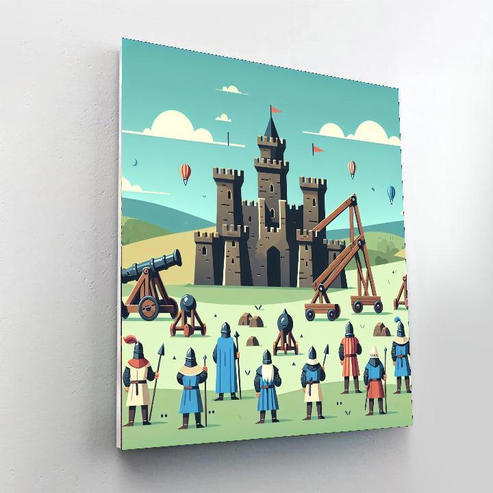 Castle Siege Challenge Paint By Numbers Art