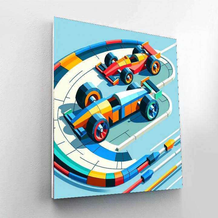 Racing Cars DIY Paint By Numbers