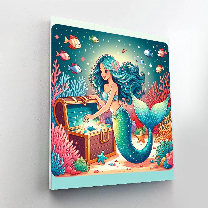 Mermaid's Hidden Treasure Numbered Painting Kits