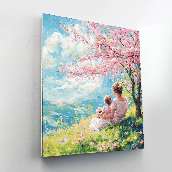 Together Under The Cherry Blossoms Paint By Color