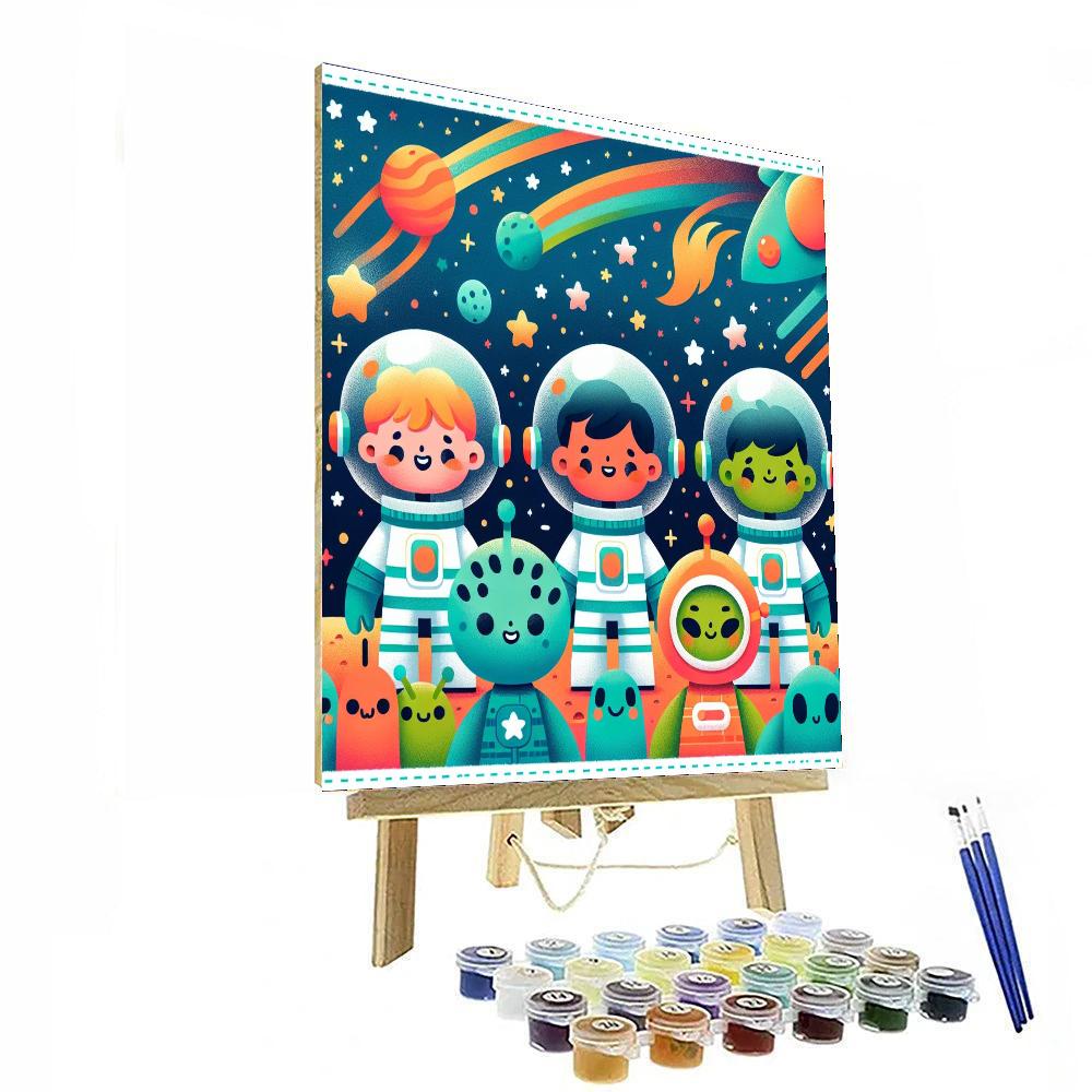 Exciting Space Voyage Paint By Numbers Art