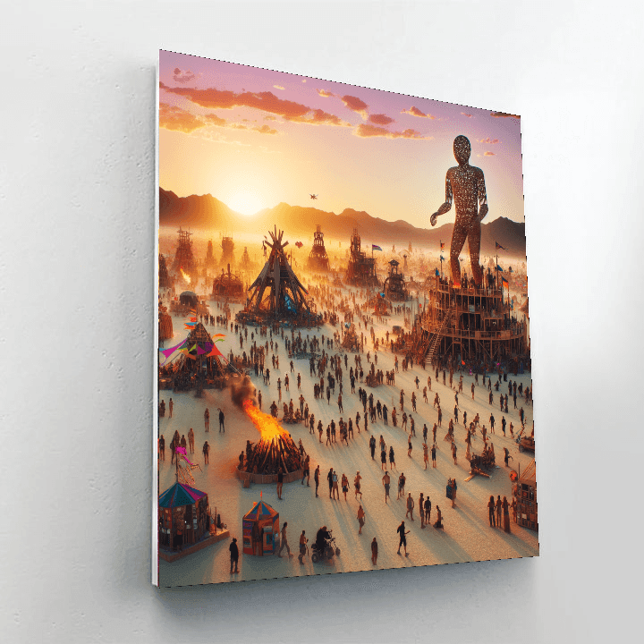 The Burning Man Festival - Black Rock City, Usa Painting Number Kit