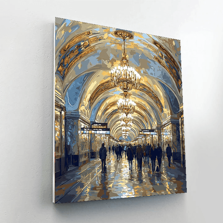 Moscow Metro Stations Numbered Painting Kits