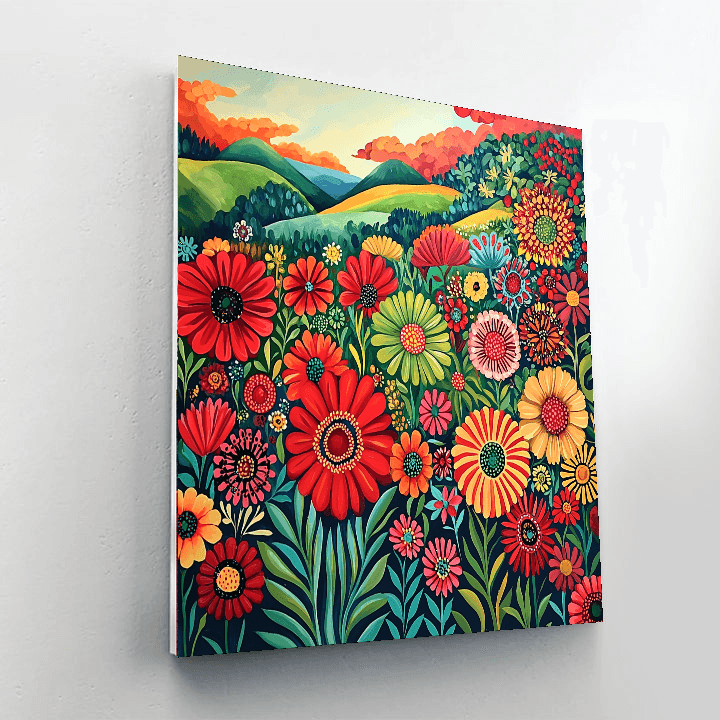 Frida Kahlo Inspired Fantasy Flora  Paint By Numbers Art