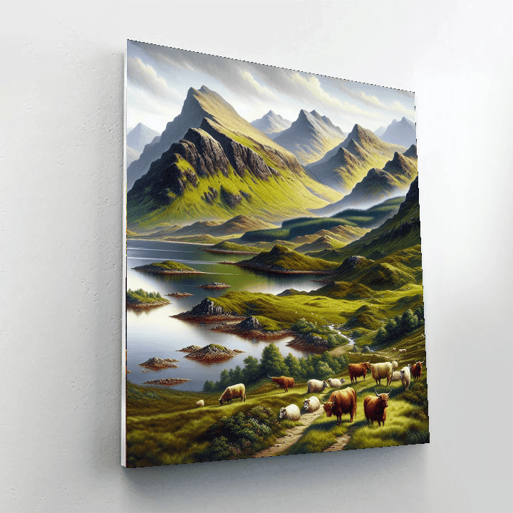 Scottish Highlands Bliss DIY Paint By Numbers