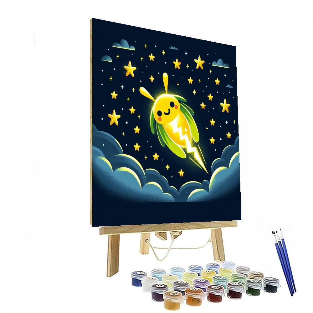 Lively Lightning Bug Number Painting