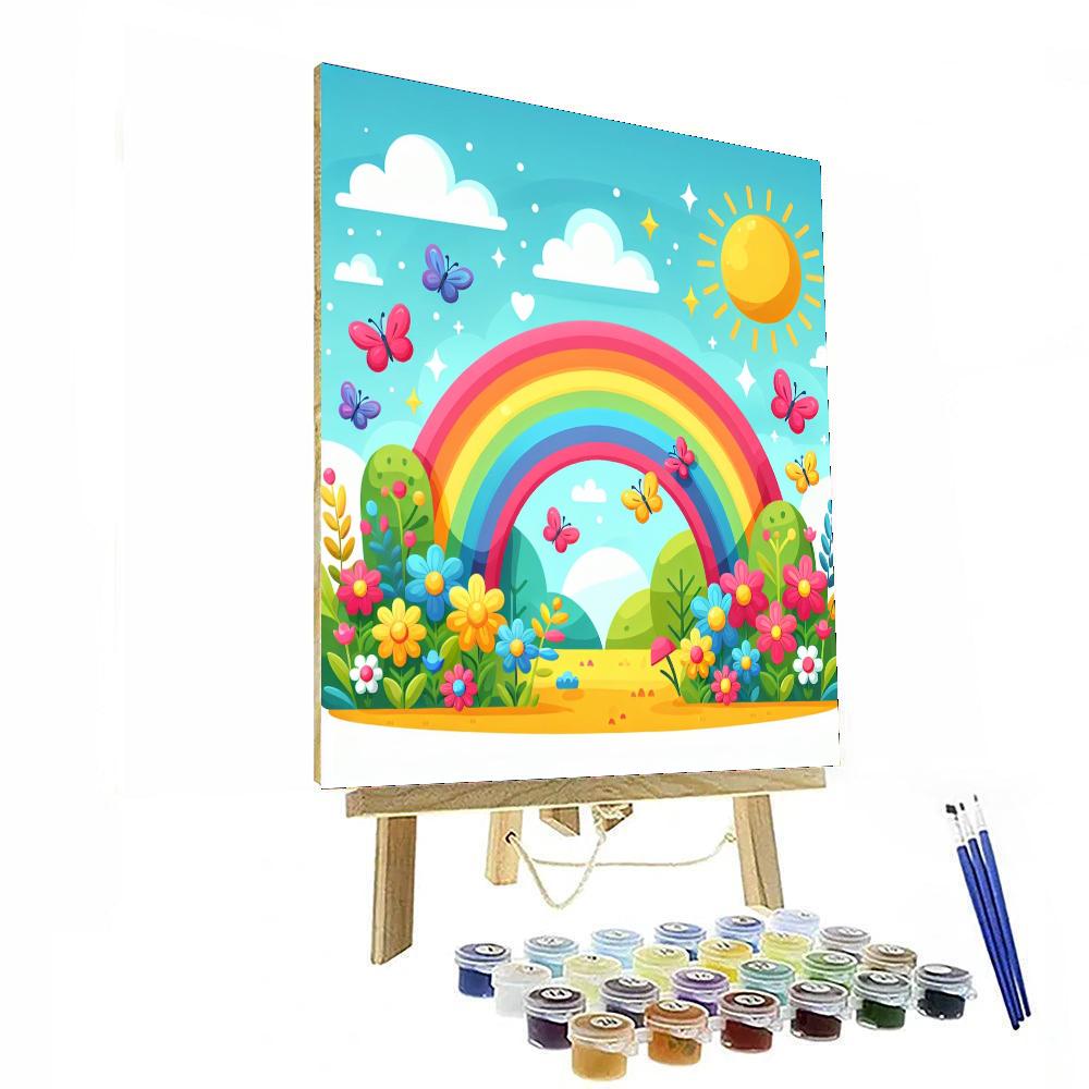 Cheerful Rainbow Dreams Numbered Painting Kits