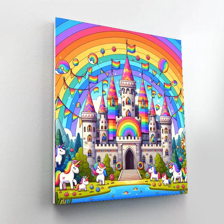 Rainbow Castle Quest Numbered Painting Kits