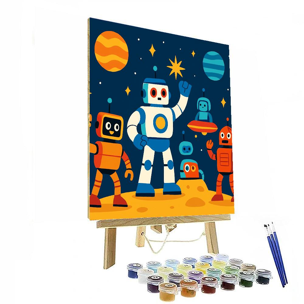 Intergalactic Robot Mission Painting By Numbers Kit