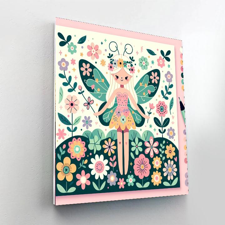Flower Fairy's Garden DIY Paint By Numbers