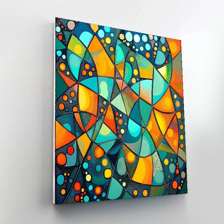 Georges Seurat Inspired Radiant Geometric Dream  DIY Paint By Numbers