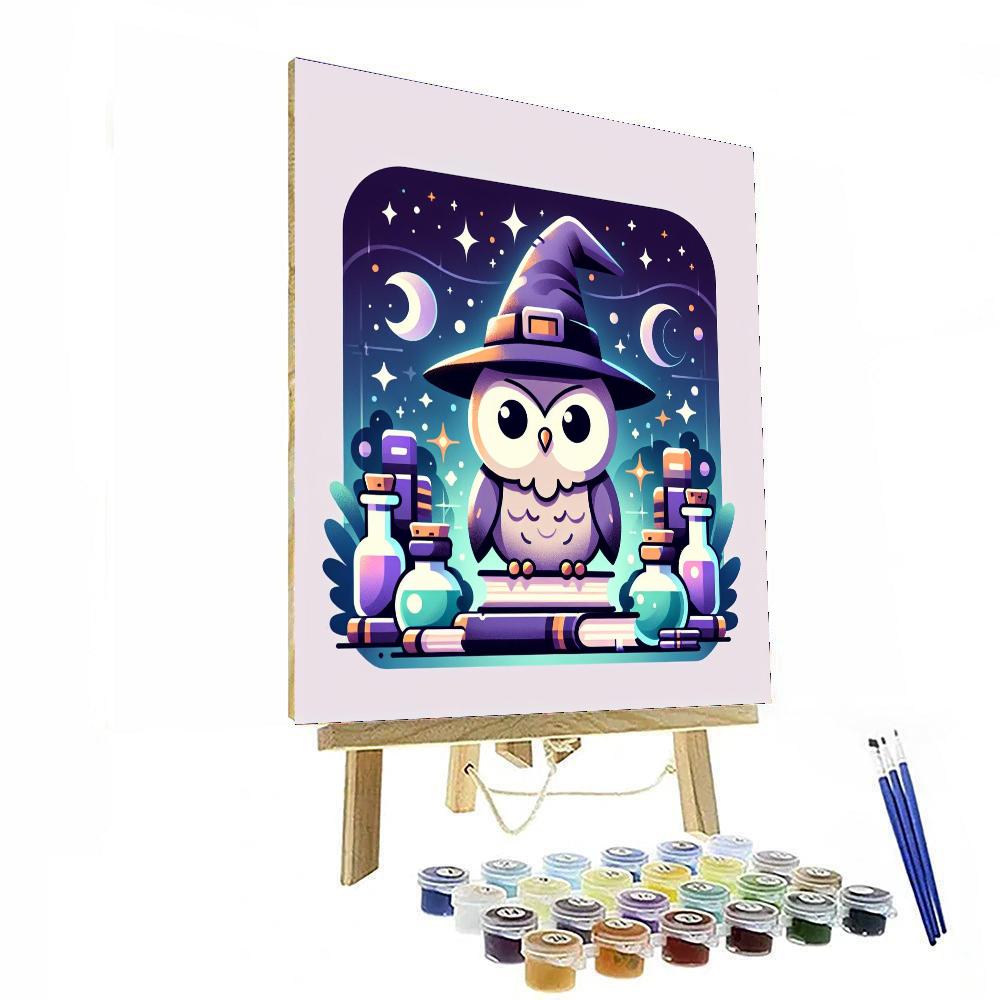Wizard School Owl Number Painting