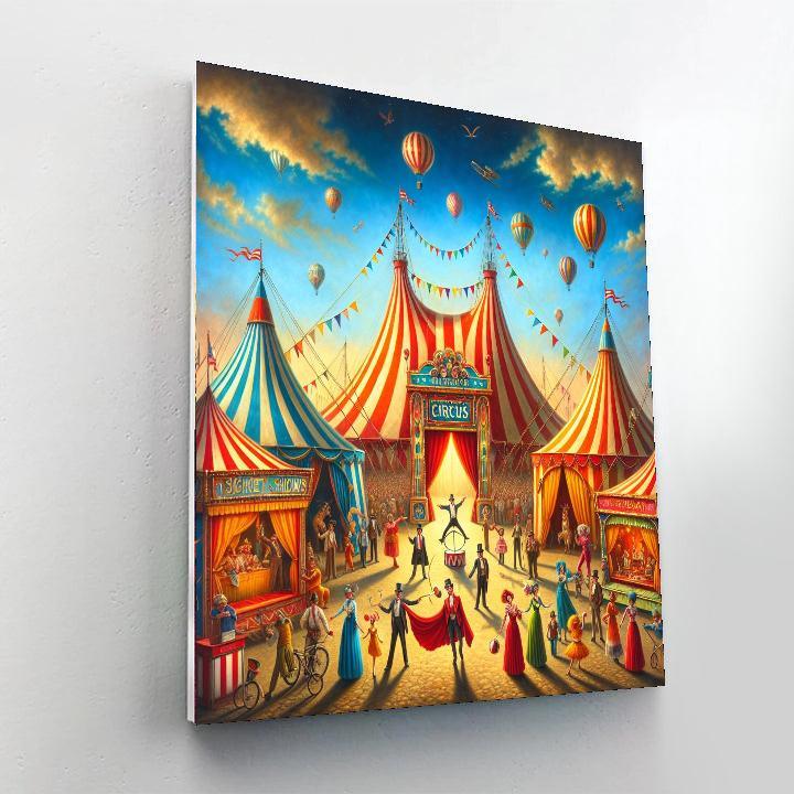 Nostalgic Vintage Circus Painting By Numbers Kit