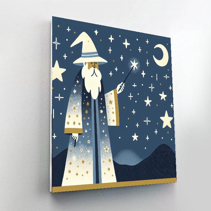 Starry Night Wizard Paint By Numbers Art