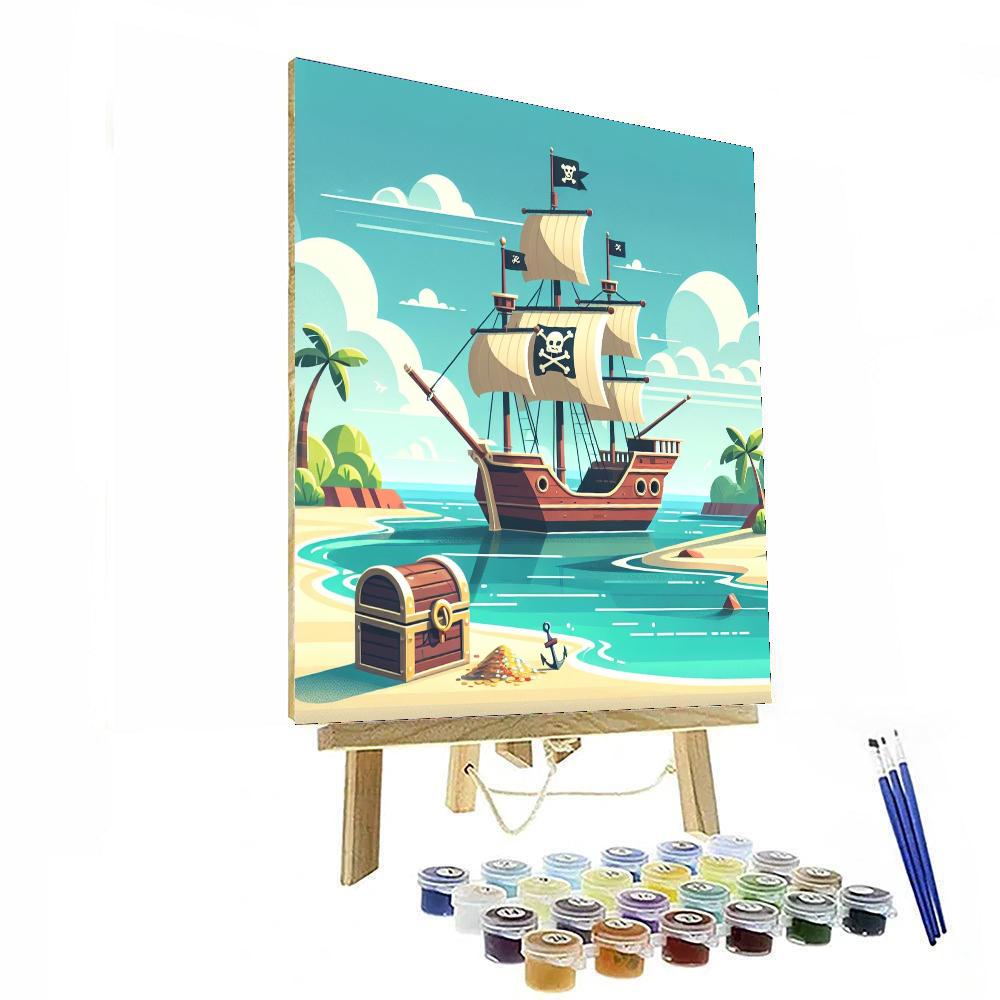Pirate Lagoon Paint By Numbers Art
