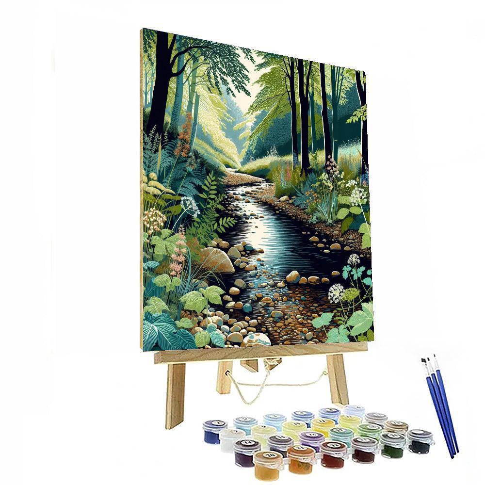 Gentle Woodland Brook DIY Paint By Numbers