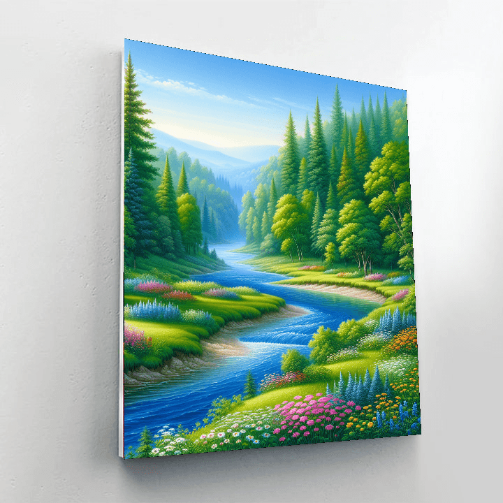 Peaceful River Journey Paint By Numbers