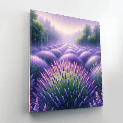 Gentle Rain On Lavender Fields Paint By Number