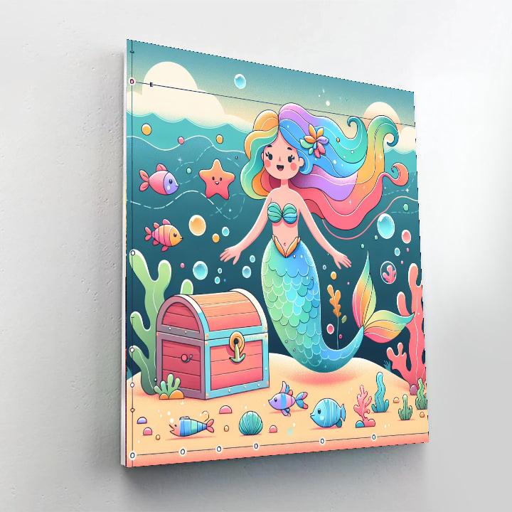 Mystical Mermaid's Treasure Paint By Numbers Art