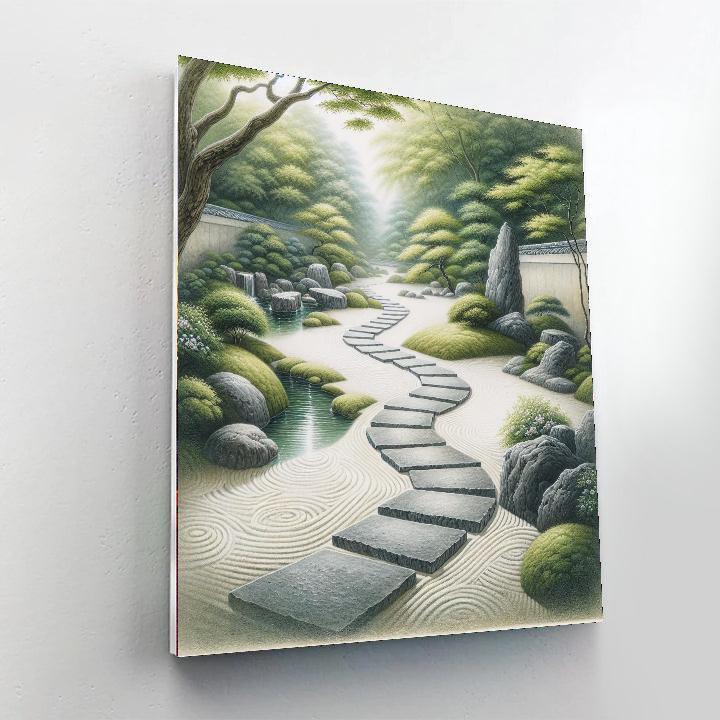 Tranquil Japanese Zen Garden Numbered Painting Kits