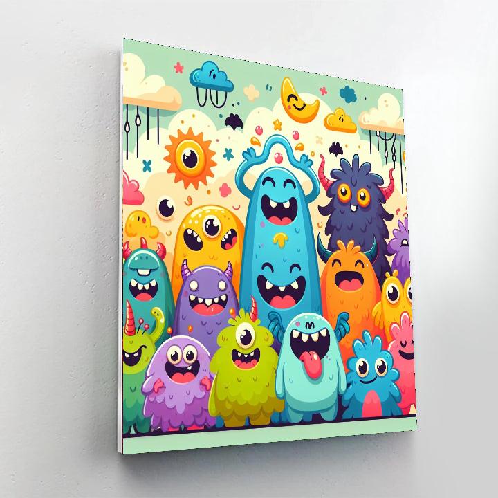 Silly Monster Fun Paint By Numbers Art
