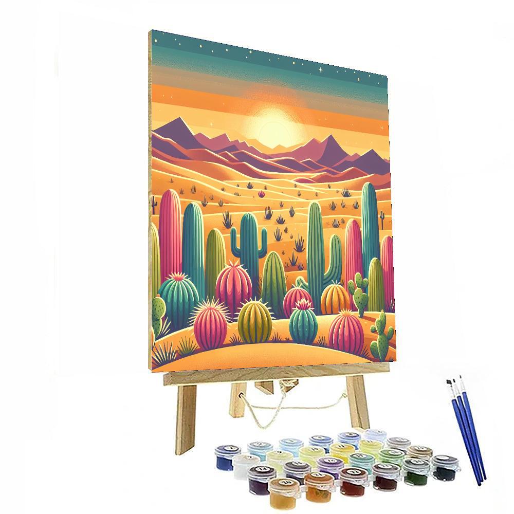 Dreamy Desert Scene Painting Number Kit