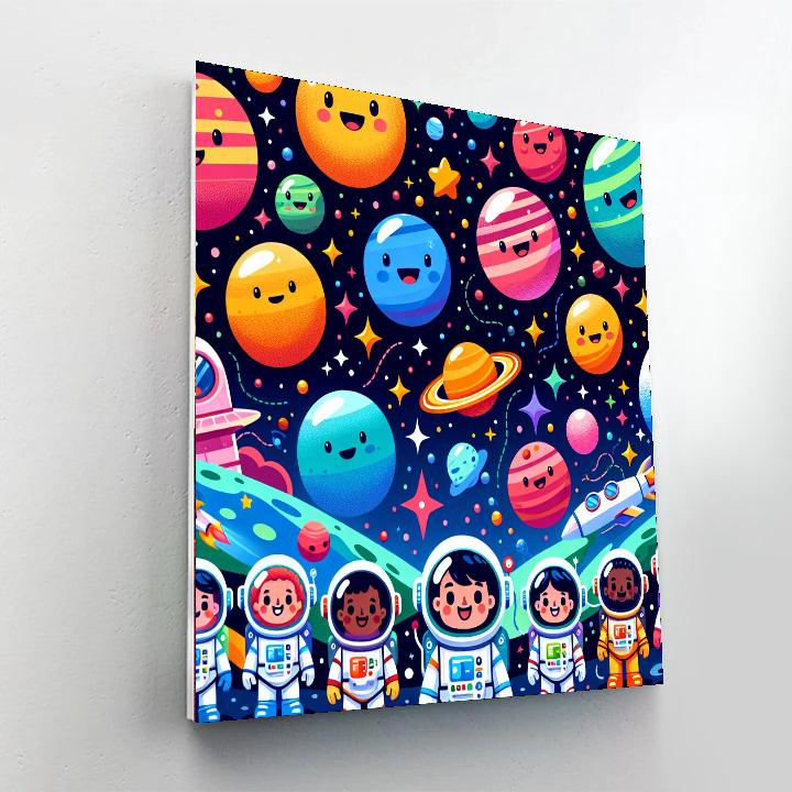 Artistic Space Journey Number Painting