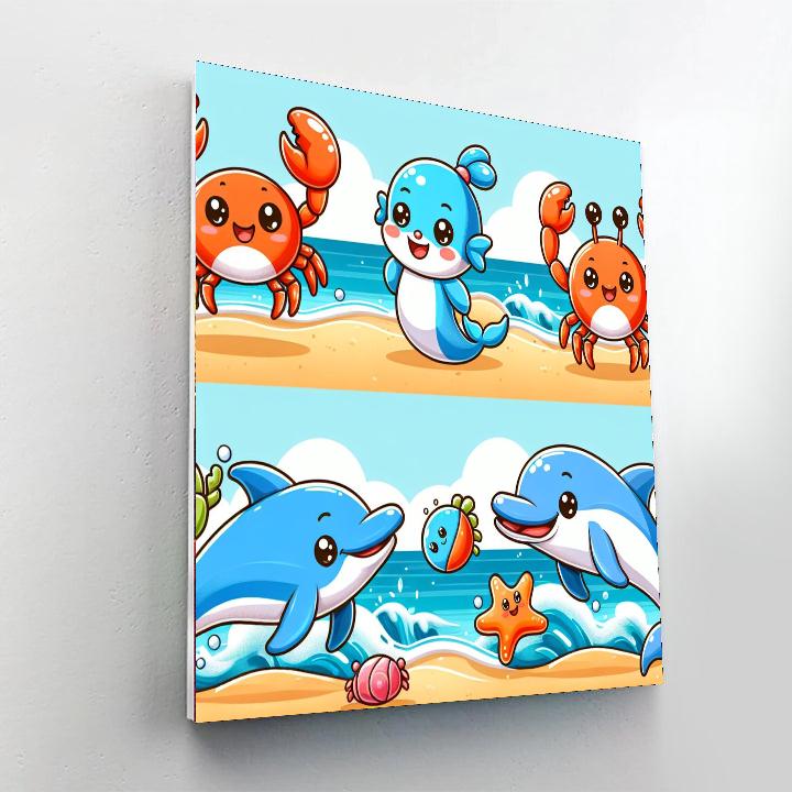 Bubblegum Beach Bash Painting By Numbers Kit