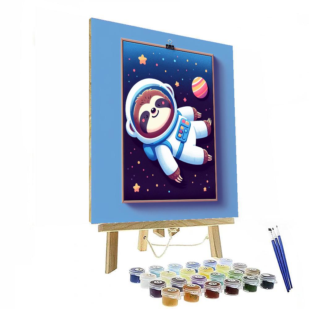 Astronaut Sloth's Space Journey Paint By Numbers Kits