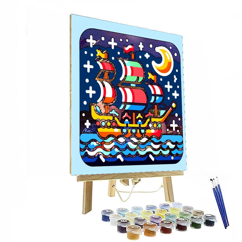Starlit Pirate Voyage Paint By Numbers