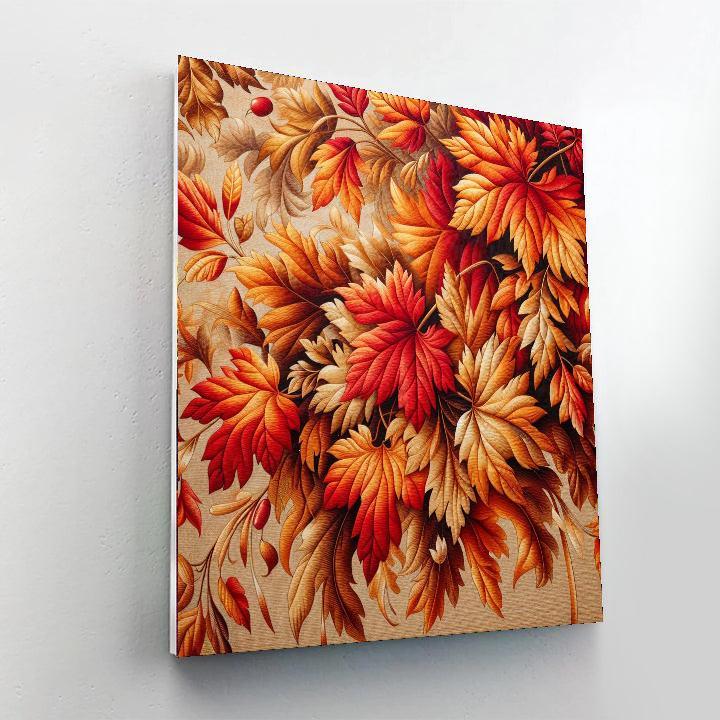 Autumn Leaves Tapestry Paint By Color